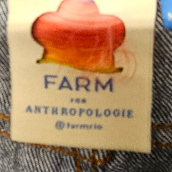 NWOT Farm Rio Denim Crochet Knit Granny Square Shorts Boho Patchwork 28 - Picture 11 of 15